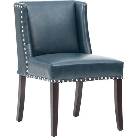 Round out your dining room decor with this stylish upholstered dining chair. Marlin Leather Dining Chair, Blue (Set of 2) | Leather ...