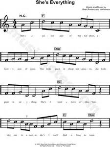 Brad Paisley Shes Everything Sheet Music For Beginners In F Major