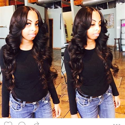 Natural Quick Weave Middle Part Wit Leave Out Theflawlessexperience