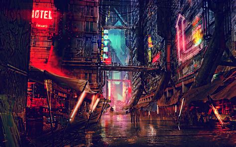 Cyberpunk High Tech Low Life Sci Fi Landscape Sci Fi