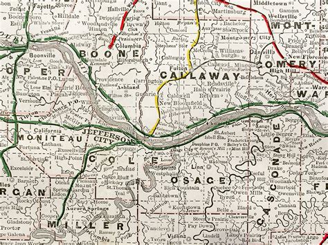 Missouri State Railroad Map 1928 Scrimshaw Gallery