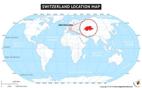 Where is Switzerland Located? Location map of Switzerland