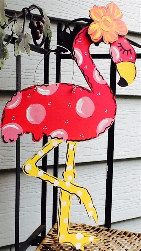Pink Flamingo Door Sign Zebra Print Flamingo Door Sign Etsy