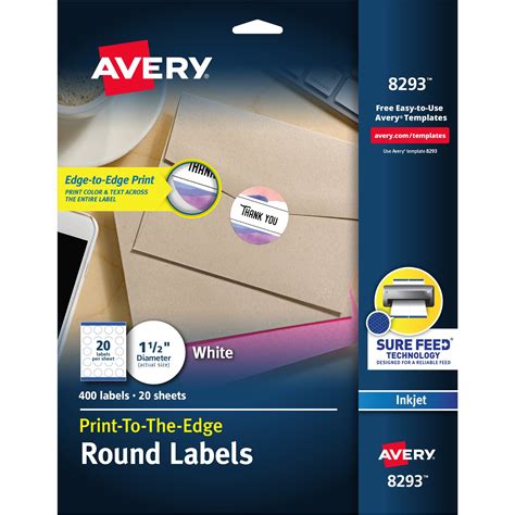 Avery Rectangle Labels 075 X 35 White Matte 2000 Printable Avery