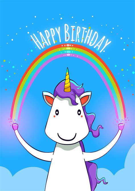 Unicorn Birthday Card Ideas