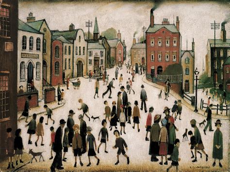 A Village Square Art Print By Ls Lowry King And Mcgaw