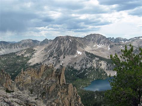 From vantage points around the shore, you can see the northern limestone alps and the northern sandstone alps. Scenic Landscape and wilderness at Toxaway Lake image ...
