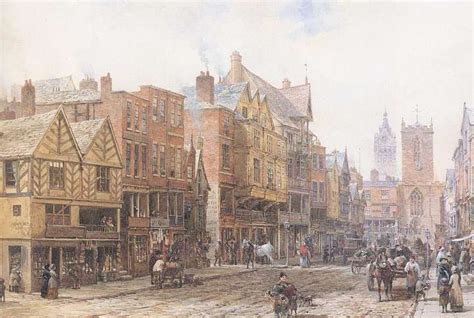 Louise Rayner In Chester The Picture Above Shows Chester Bridge Street