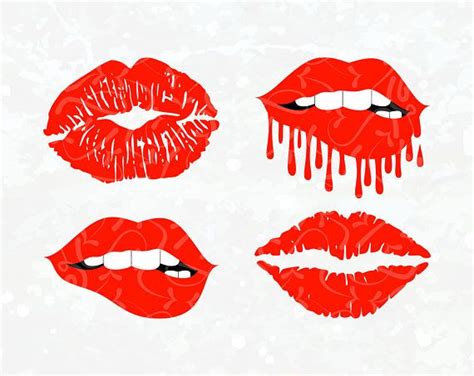 Mouth Svg Dripping Lips Svg Biting Lips Svg Lips Fashion Lips