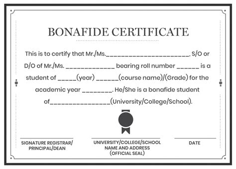How To Write Bonafide Certificate Application For Bonafide Certificate