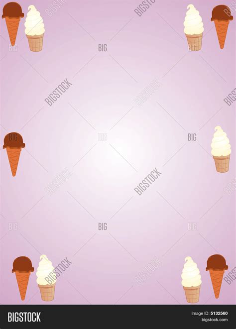 Ice Cream Border Vector And Photo Free Trial Bigstock