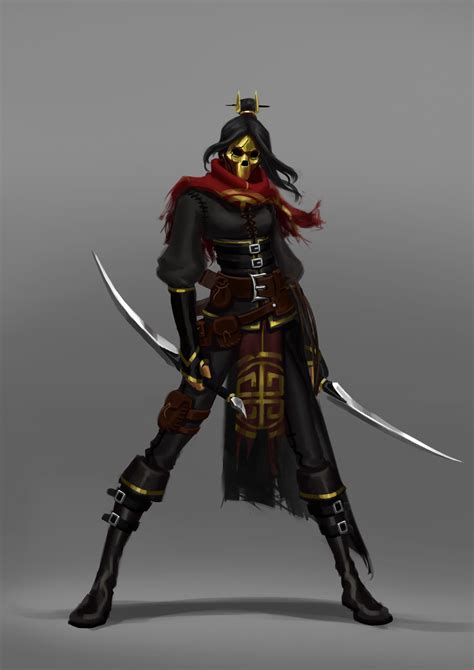 Artstation Gold Masked Assassin Pablo Murinelly Dnd Characters