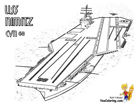 A Drawing Of The Uss Nimitz