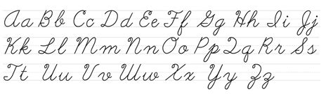 Cursive Alphabet A Z