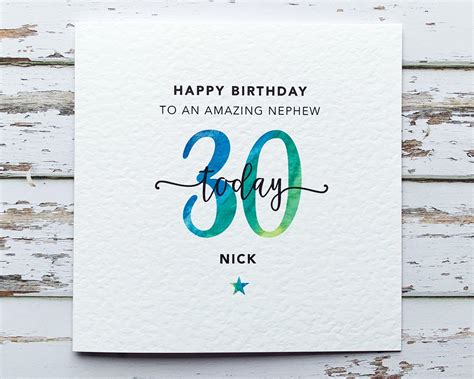30th Birthday Card 30th Birthday T For Men Personalised Etsy
