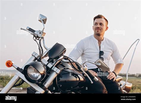 Stylish Man On Bike In Hi Res Stock Photography And Images Alamy