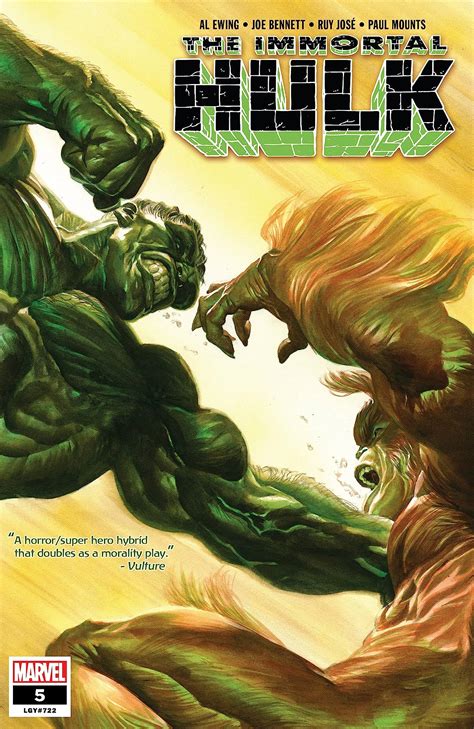 Hulk Vs Sasquatch By Alex Ross The Immortal Hulk 5 Cover Rcomicbooks