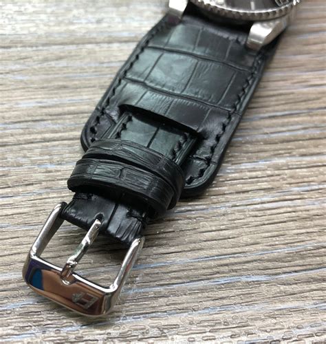 leather-watch-straps-in-alligator-skin,-leather-watch-strap-20mm,-black-leather-bund-straps