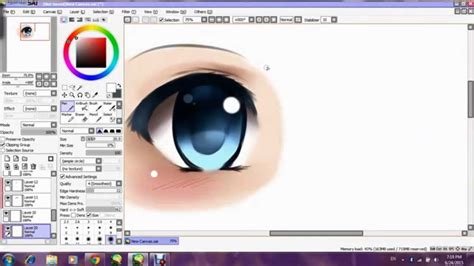 Paint Tool Sai Tutorial How To Draw Anime Girl Eye