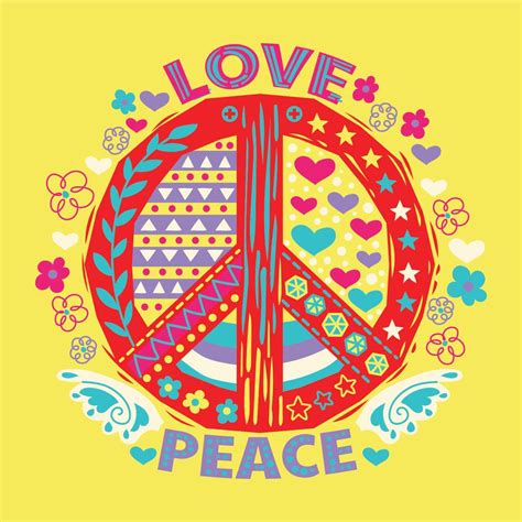 Love And Peace Hand Drawn Doodle And Lettering 246237 Vector Art At Vecteezy