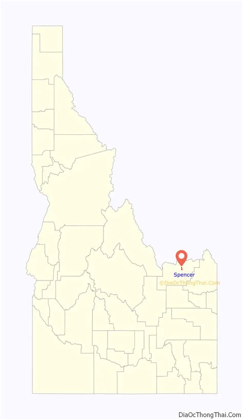 Map Of Spencer City Idaho