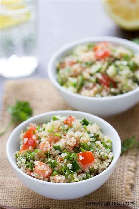 Quinoa Tabbouleh Salad High Protein Vegan Lunch Simply Quinoa
