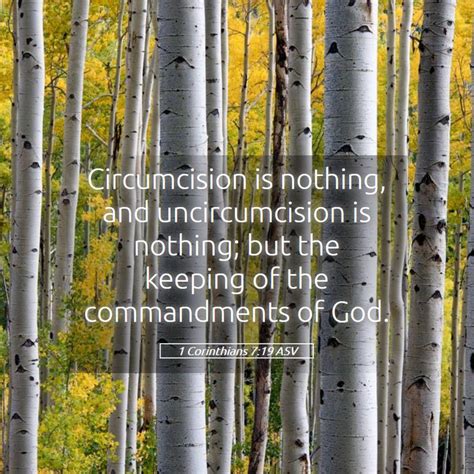 1 Corinthians 719 Asv Circumcision Is Nothing And Uncircumcision Is