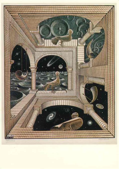 Paintings Reproductions Another World Iii By Maurits Cornelis Escher