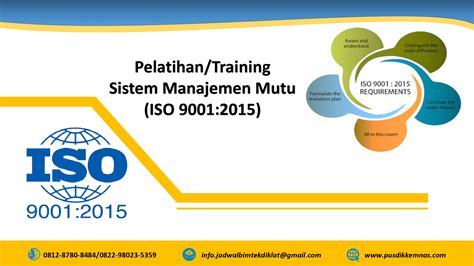 Pelatihan Sistem Manajemen Mutu Iso 90012015 Pusat Pendidikan