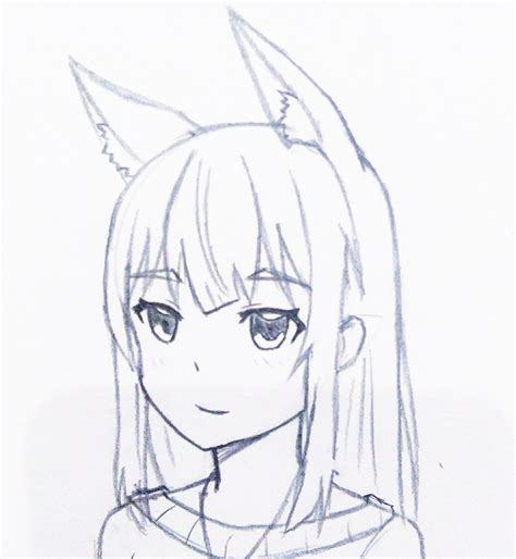 Practice Drawing Fox Girl Ranimesketch