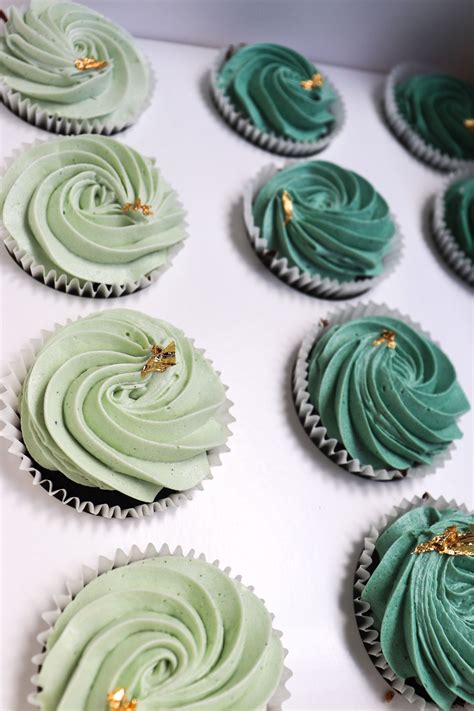 Ombré Green Cupcakes Green Baby Shower Sage Green Baby Shower Baby