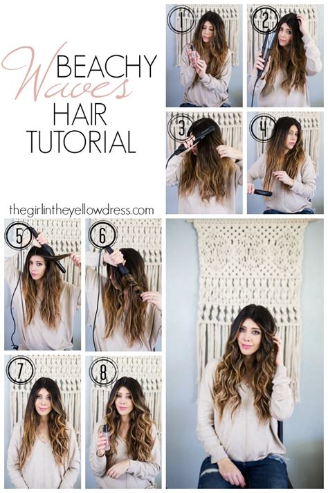 How to do beachy waves on the short hair. Beach Waves Hair Tutorial | Beauty | The Girl in The ...