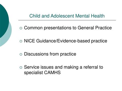 Ppt Child And Adolescent Mental Health Powerpoint