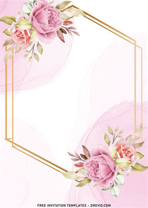 11+ Bewildered Rose Floral Themed Wedding Invitation Templates | Floral