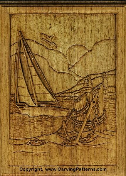 Sailboat Relief Wood Carving Project For Beginners By L S Irish