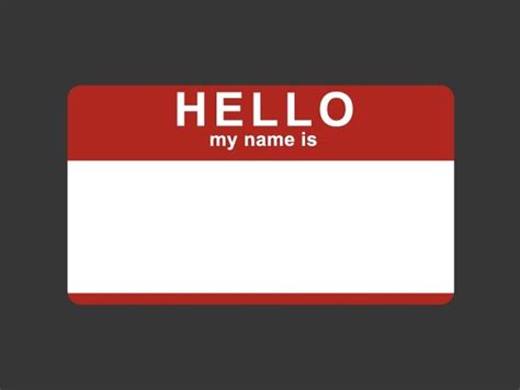 Hello My Name Is Sticker Free Vector In Encapsulated Postscript Eps