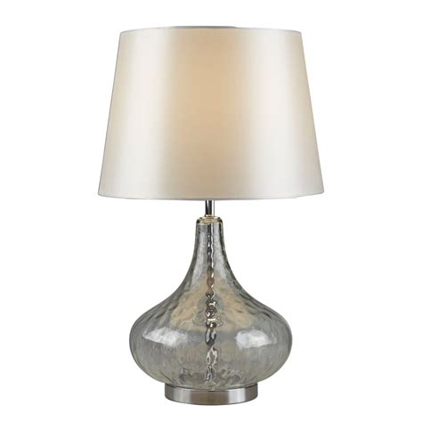 6131cl Cantata Clear Glass Table Lamp White Shade