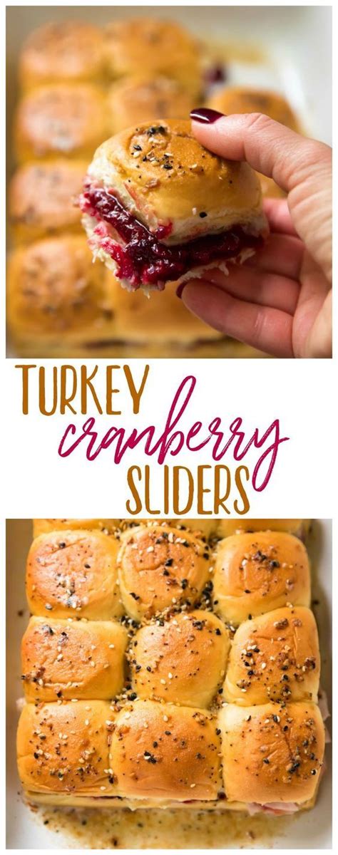 Turkey Cranberry Sliders Quick And Yummy Recipe Recipe Recipes