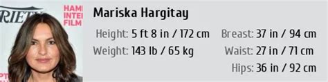 Mariska Hargitay Height Weight Size Body Measurements Biography