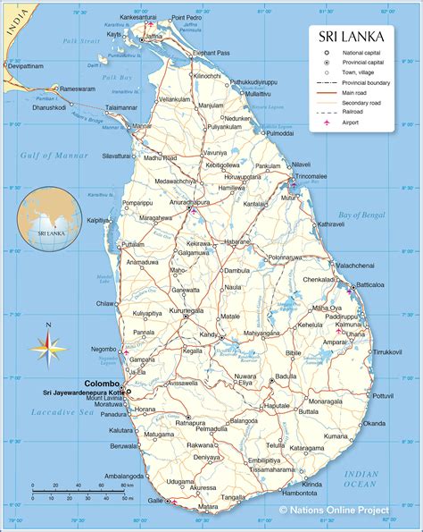 Political Map Of Sri Lanka Nations Online Project