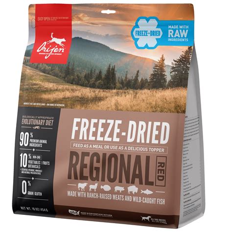 Orijen Regional Red Freeze Dried Dog Food 16 Oz Bag