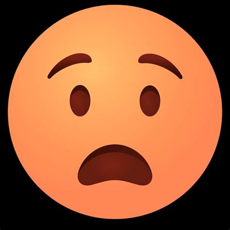 Premium Vector Emoji Frowning Face With Open Mouth