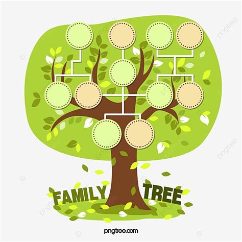 Silsilah Keluarga Pohon Keluarga Pohon Hijau Yang Digambar Tangan