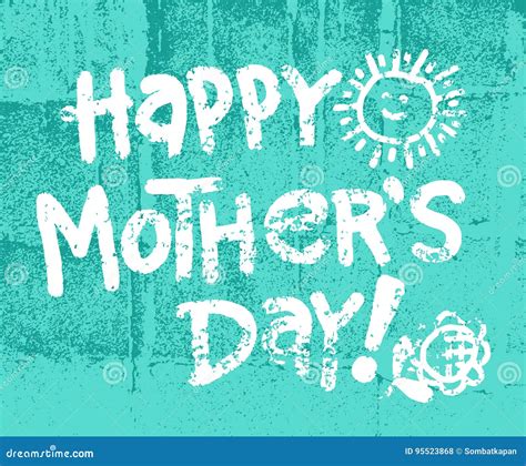 Lettering For Mother S Day Card Stock Vector Illustration Of Letter