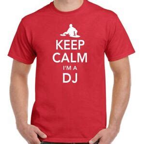 Dj T Shirt Mens Funny Djing Decks Turntable Dance Music Keep Calm I M A Ebay