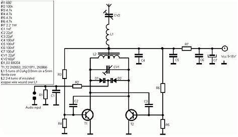 microphone transmitter and receiver circuit diagram