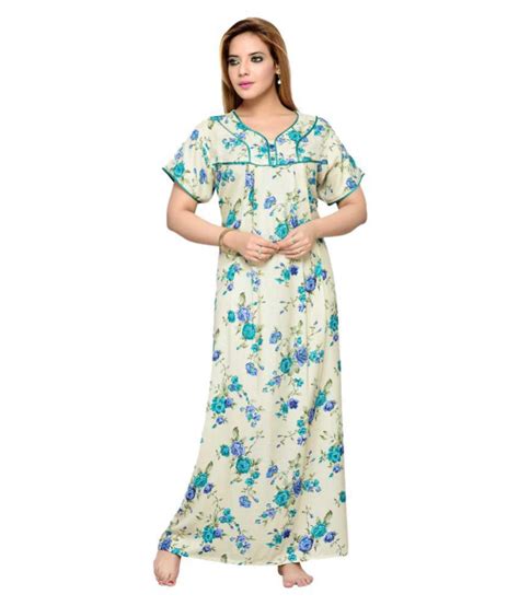 Buy Soulemo Cotton Nighty And Night Gowns White Online At Best Prices In India Snapdeal