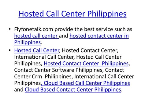 Hosted Call Center Philippines | Hosted Contact Center Philippines