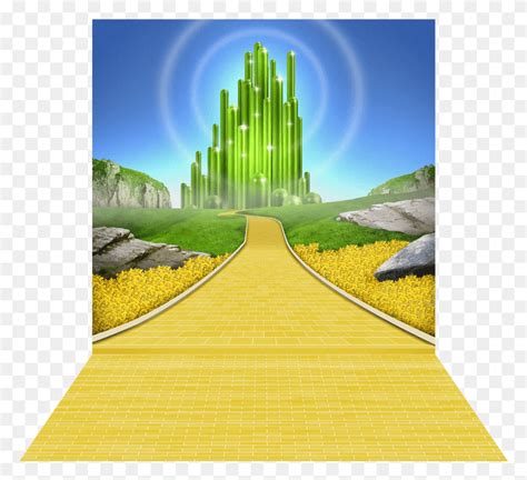 Yellow Brick Road Emerald City Path Green Walkway Hd Png Download