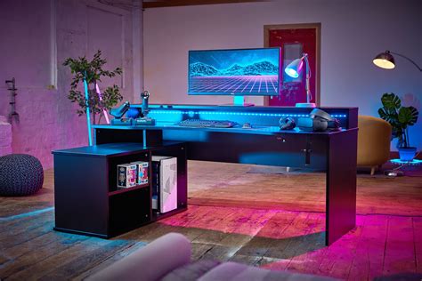 Buy Restrelax Alpha Gaming Desk Uks 1 Gaming Desk With Led Lights
